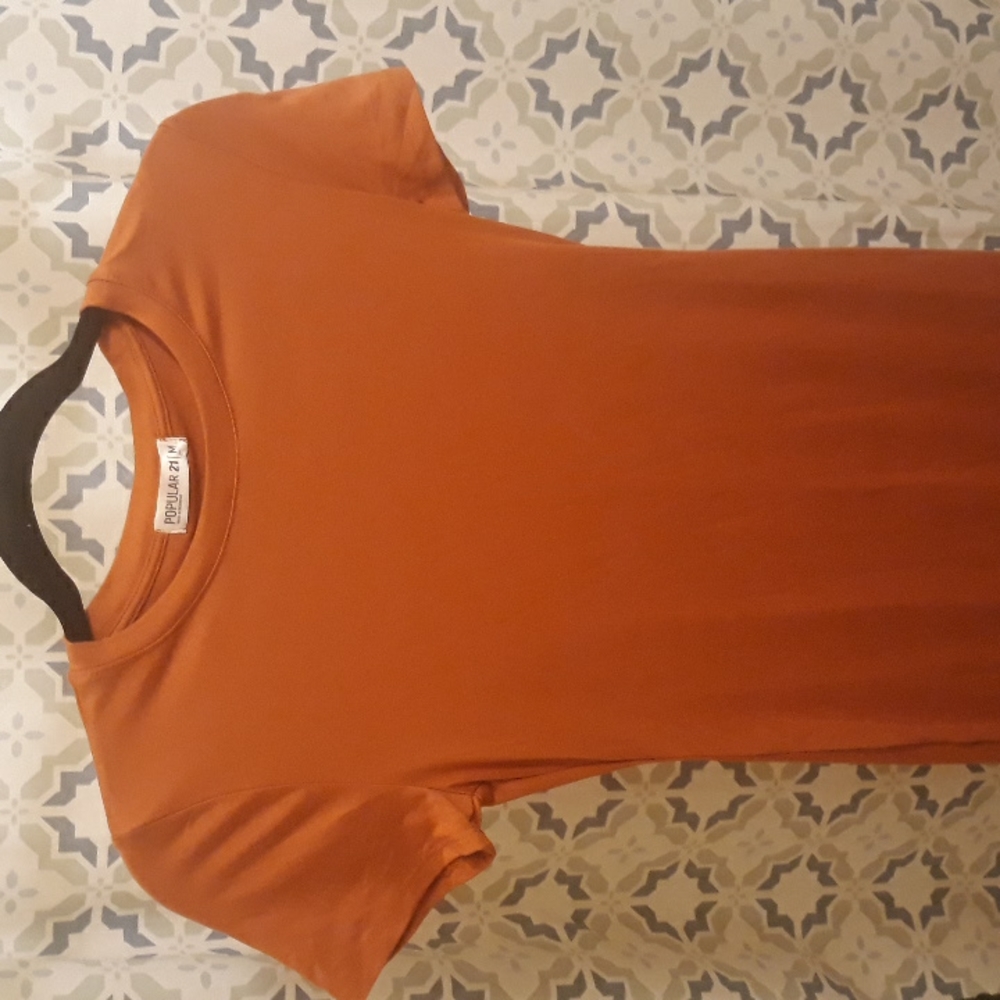 POPULAR 21 BURNT ORANGE DRESS